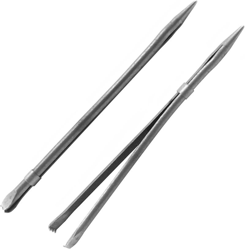 ALLCLEAN 2Pcs Sewing Leather Needle Manual Lacing Threading Single Prong Steel Needle LeatherCraft Tool Handmade Leather Needles for Hand Stitching-Stainless Steel Lacing Needles - Image 1